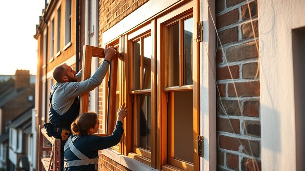 Wooden Window Installation Mayfair